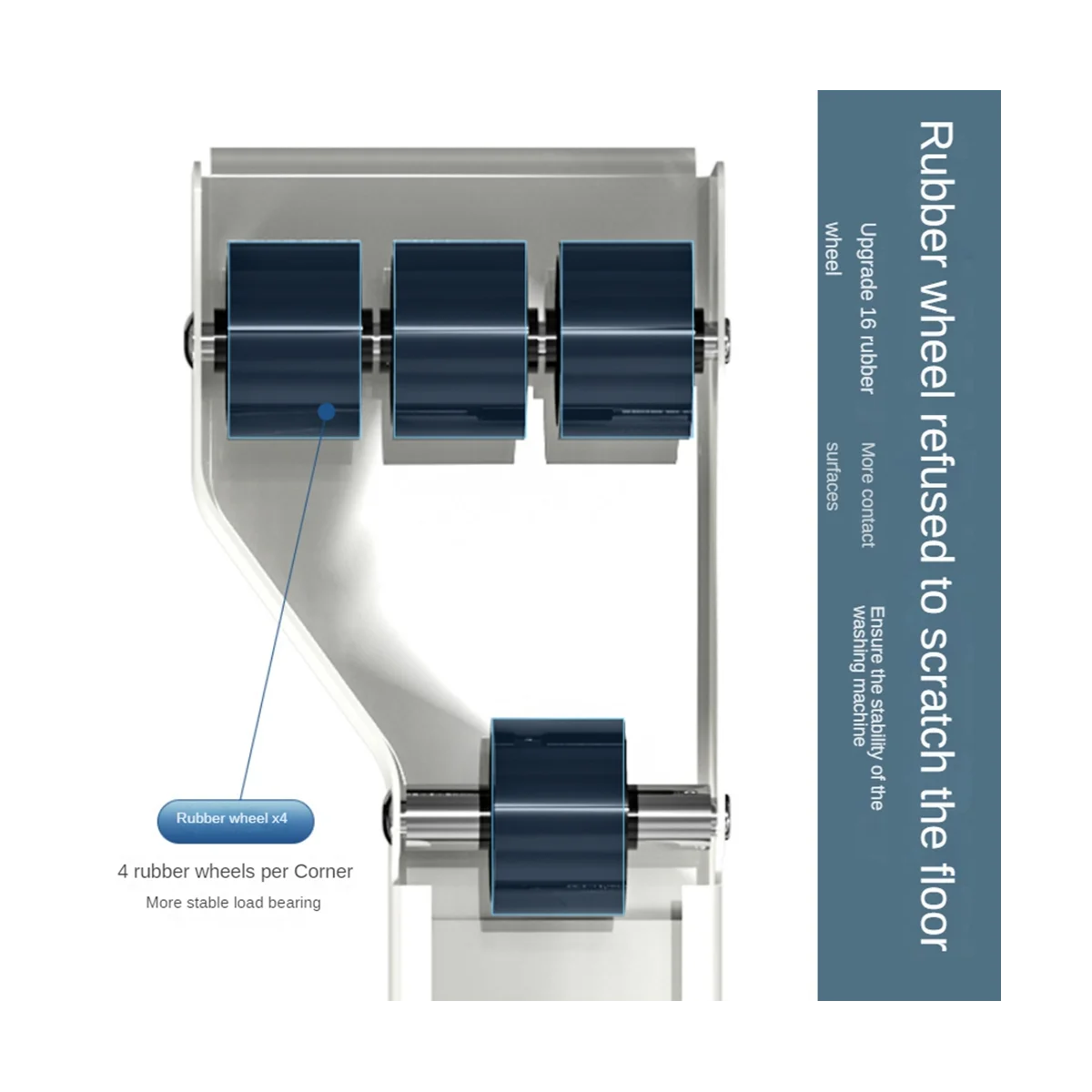 

Washing Machine Base +Multifunctional Crowbar Movable Adjustable Telescopic Dryer Refrigerator Height Increase Stand