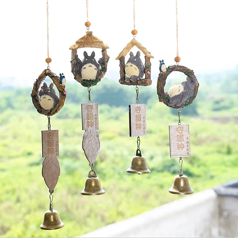 Экшн-фигурки из аниме-студии ghiвеликоли Мой сосед Тоторо, игрушка, подвеска с колокольчиком ветра, Миядзаки Хаяо, детский подарок