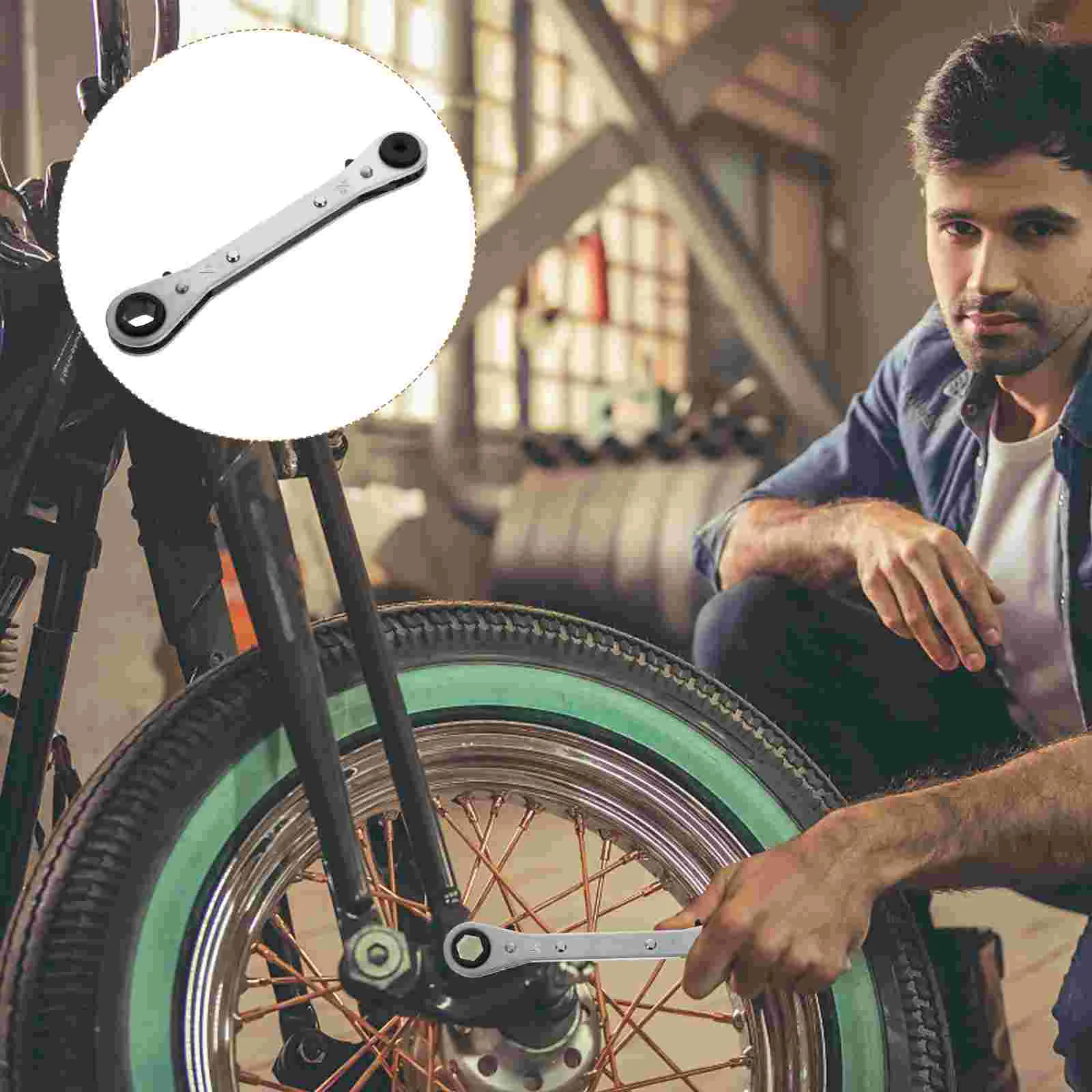 1 шт. эффективный инструмент для ремонта трещоточного ключа прочный гаечный ключ с двумя головками