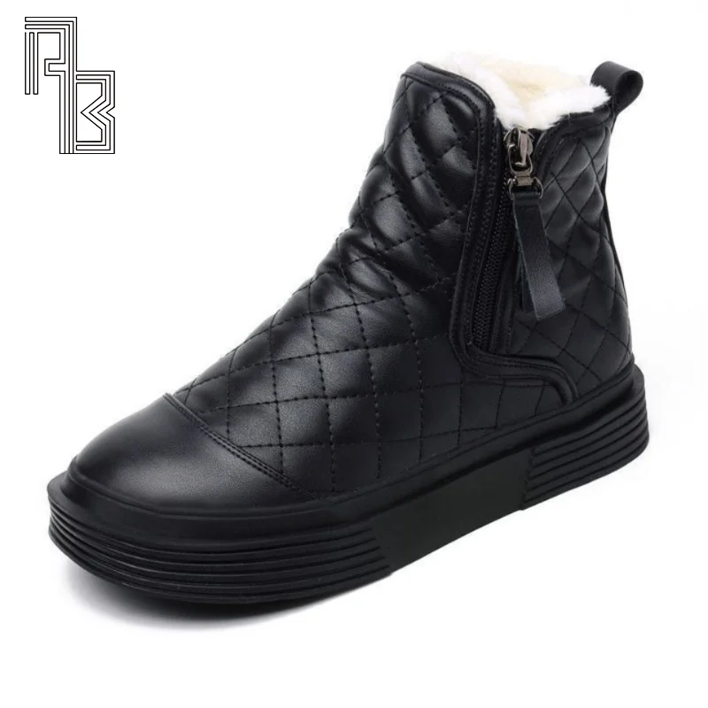 

Женские плюшевые высокие зимние сапоги удобные универсальные модные хлопковые сапоги Водонепроницаемые Нескользящие теплые женские сапо...