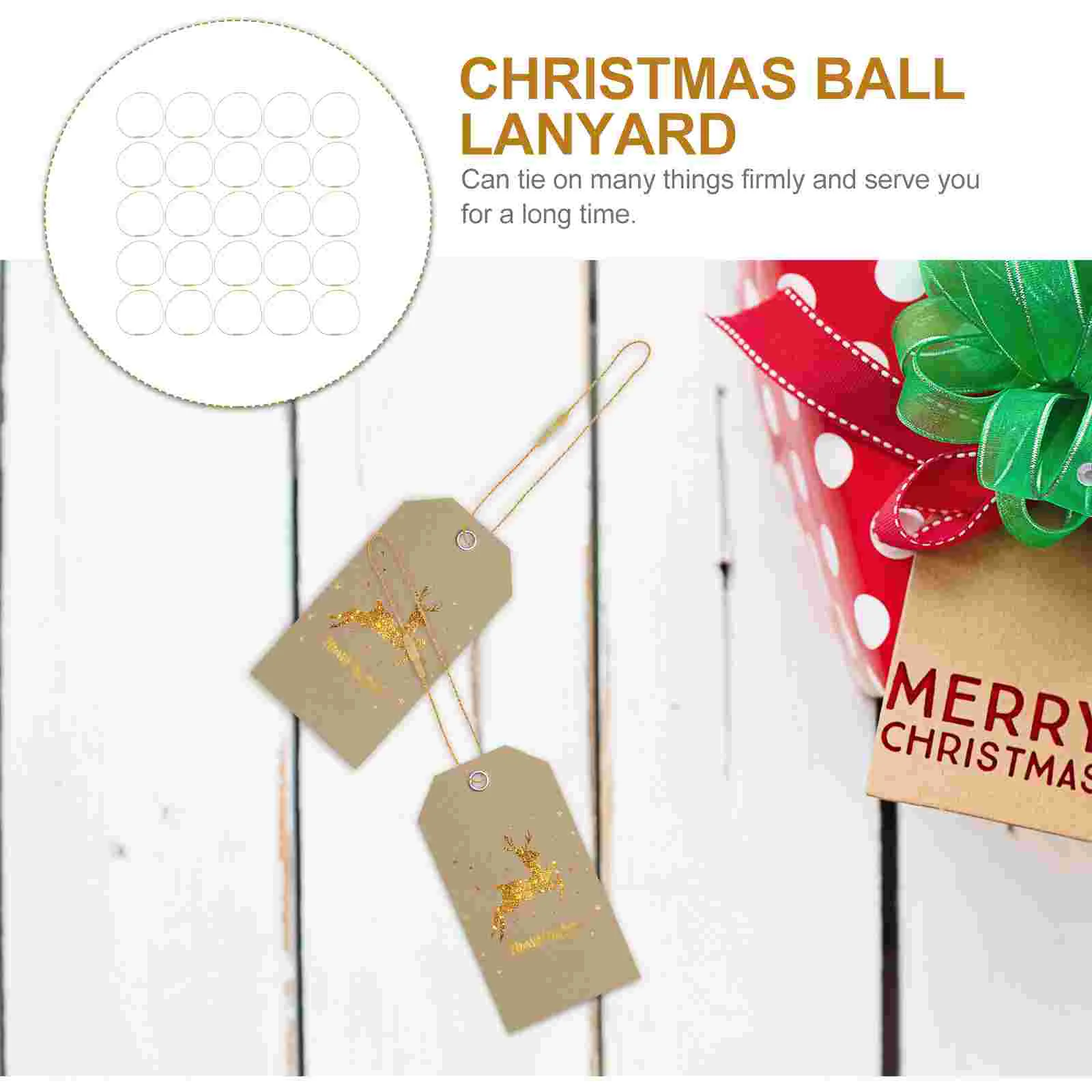 200 шт. ремешок для рождественского шара подвесные веревки ценники застежки