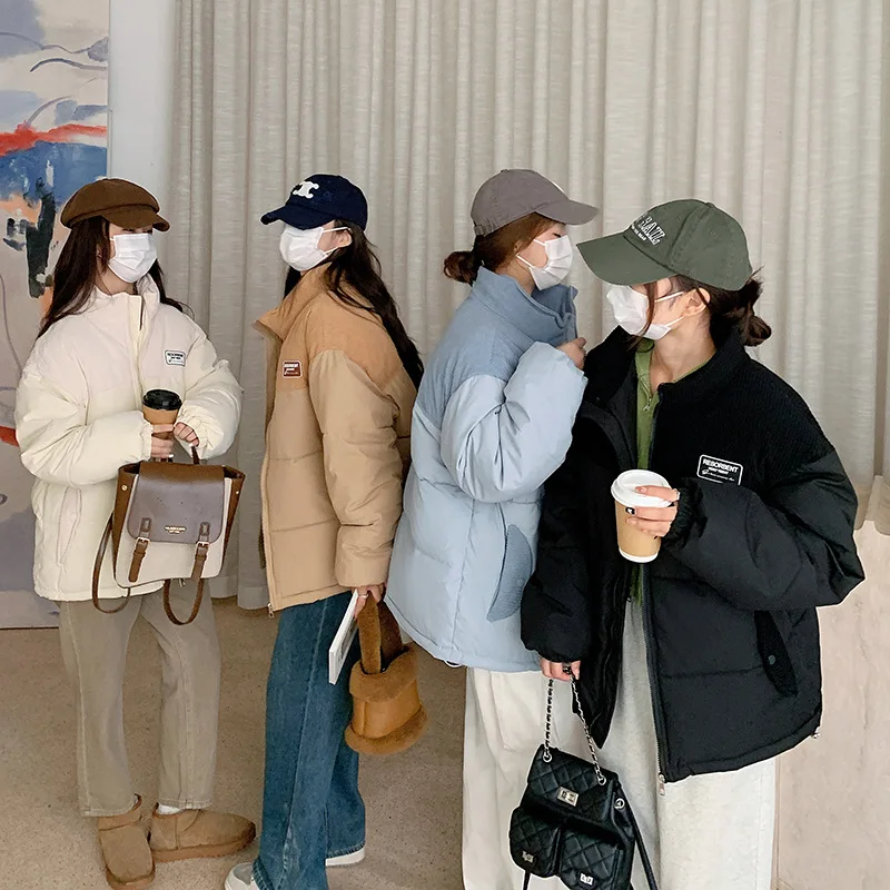 Куртка Fdfklak женская с хлопковой подкладкой модный короткий плотный свободный