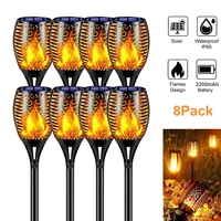 led solar lamp outdoor waterproof torch lights flickering dancing flame lanterns for yard street patio balcony lawn path