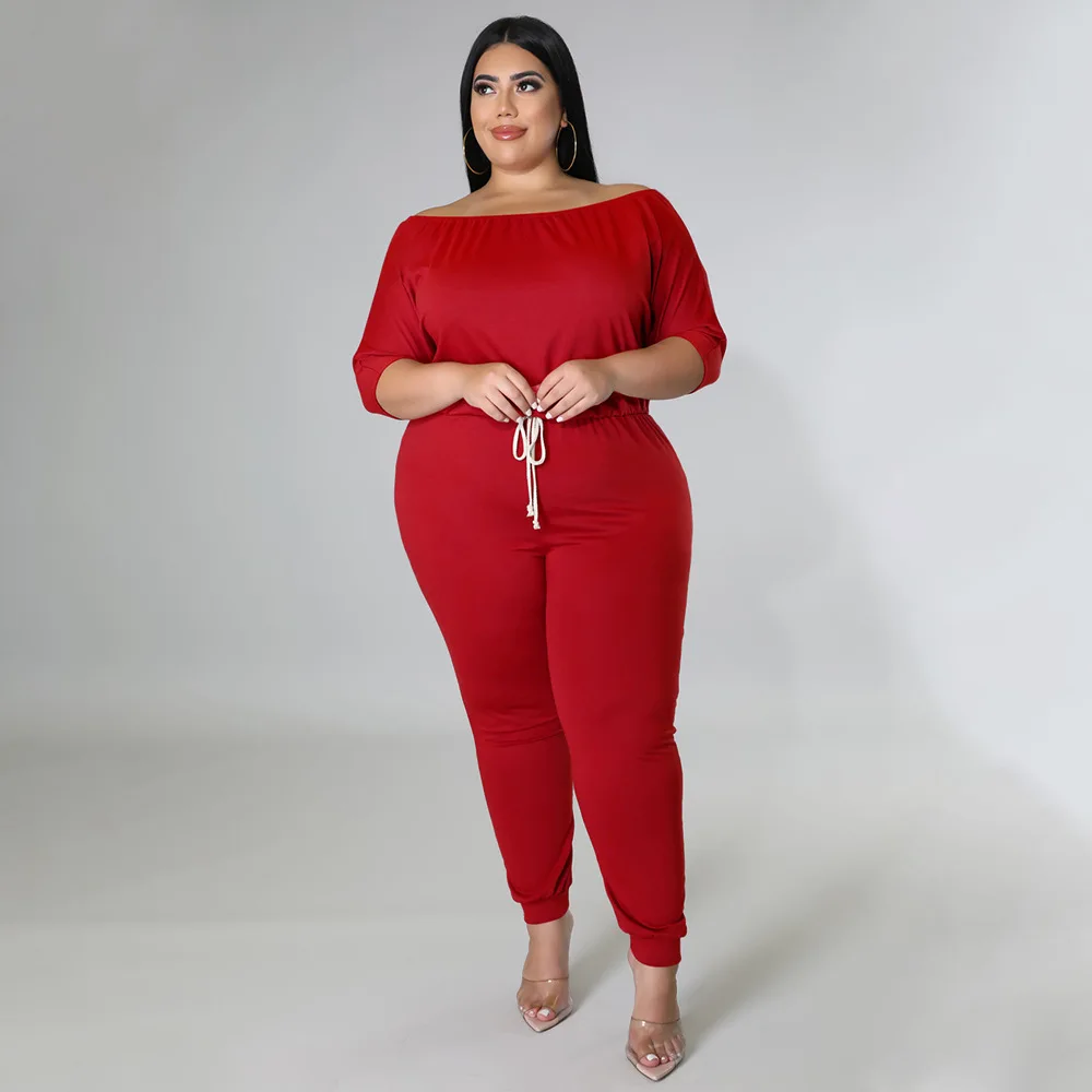 

Female Tracksuit 4XL Short Sleeve Jumpsuit for Women Plus Size Summer Outfit 2022 Casual Curved Rompers Fashion Overall Garment
