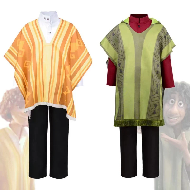 

Encanto Camilo Cosplay Costume Bruno men suit cloak kids adult costume Kimono boys t shirts clothing