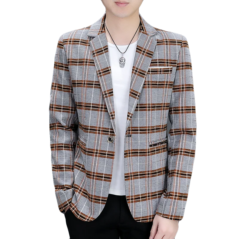 2022 Men's Blazer Fashion Spring Summer Clothing Male Suit Jacket Gradient Color Casual Slim Fit Fancy Party Singer Blazzer Coat