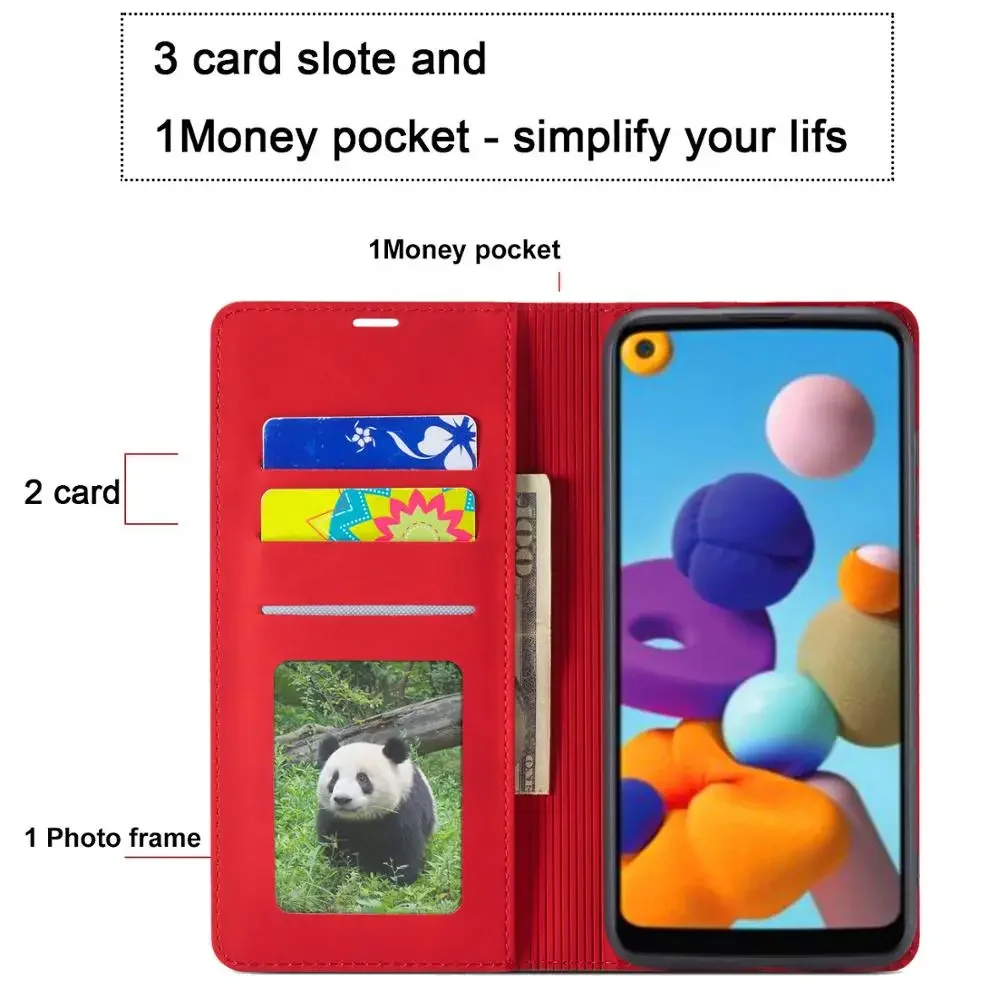 Кожаный чехол-кошелек для Xiaomi Redmi 9 9A 9C 9T 10 10A 10C 11A 12C 13C K40 Pro с магнитным держателем