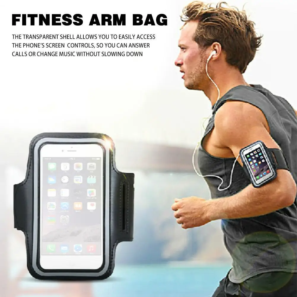 

1pcs Universal Waterproof Sport Armband Bag For Outdoor Gym Running Arm Band Mobile Phone Pouch Case Coverage Holder L7J6