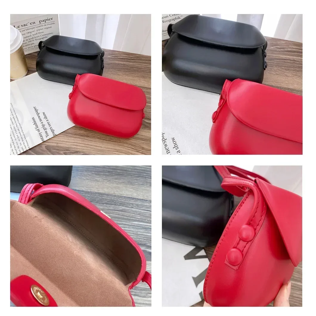 Baobao's 2023 новое летнее красное мини-квадратное одно плечо с косым крестом