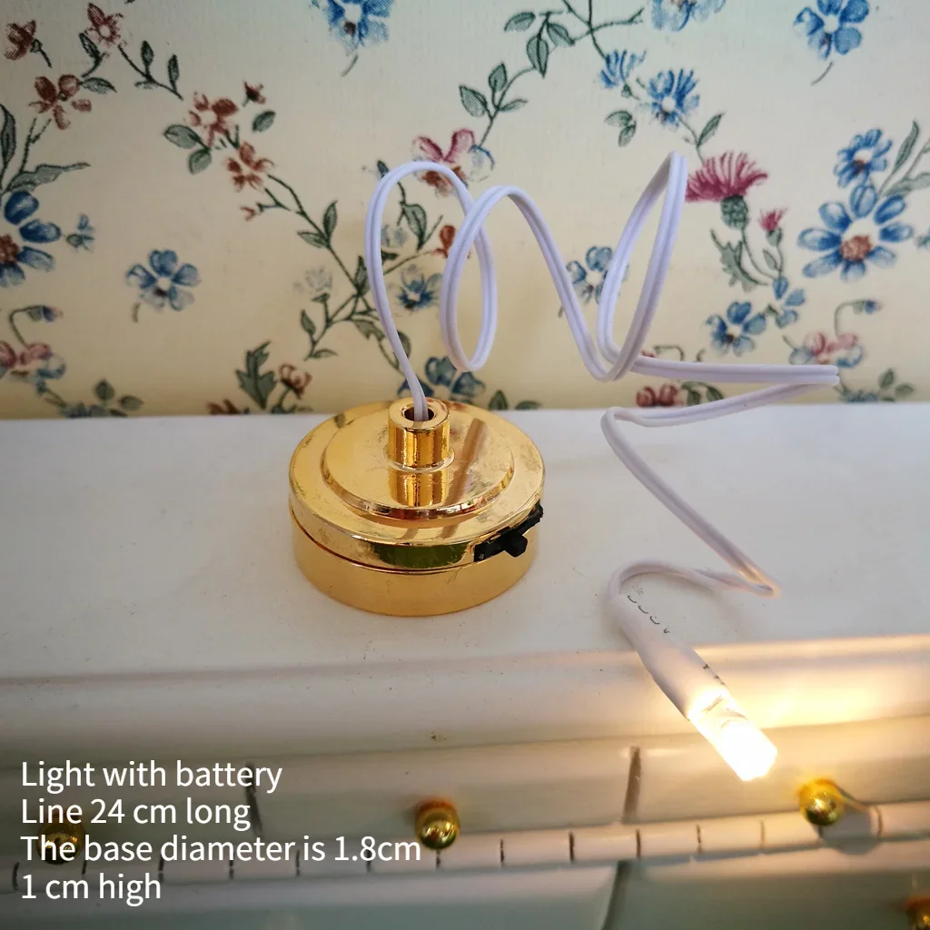 Настольная лампа для кукольного домика Миниатюрная миниатюрная яркая настенная
