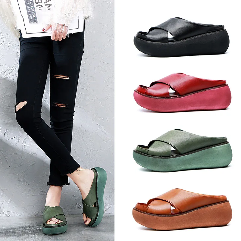 Wiggen Schoenen Vrouw Zomer Sandalen Strand Slippers Nieuwe Platform  Sandalias Mujer Wedge Hakken Sandalen | АлиЭкспресс