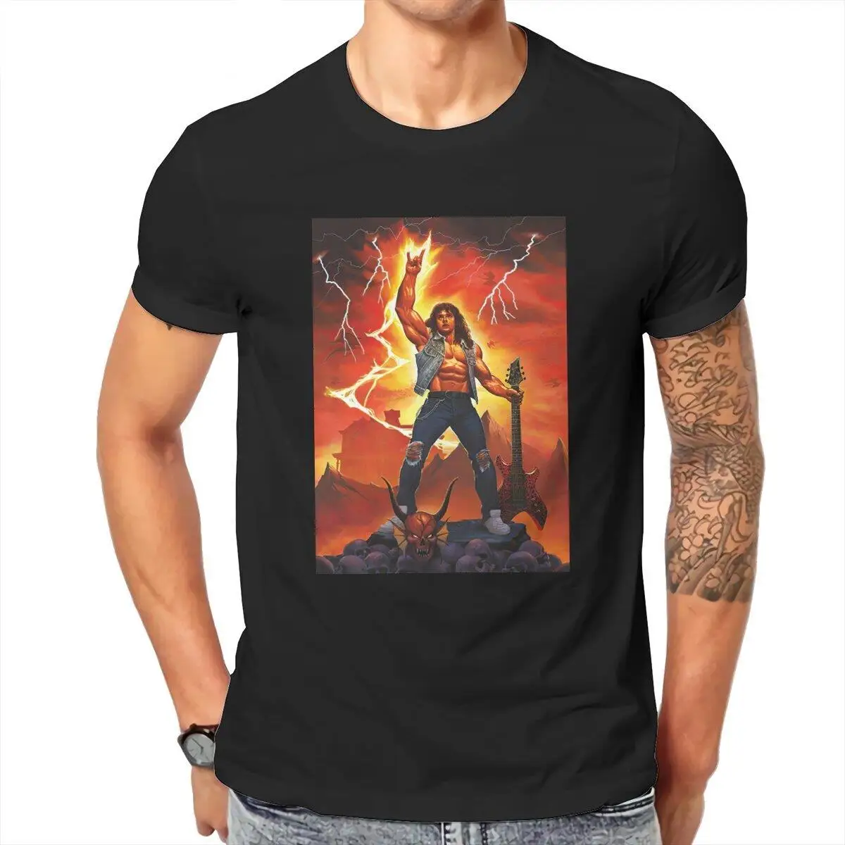 Fashion Hell-munson Hellfire Club  T-Shirt for Men Round Collar Cotton T Shirt Short Sleeve Tee Shirt Gift Idea Clothes