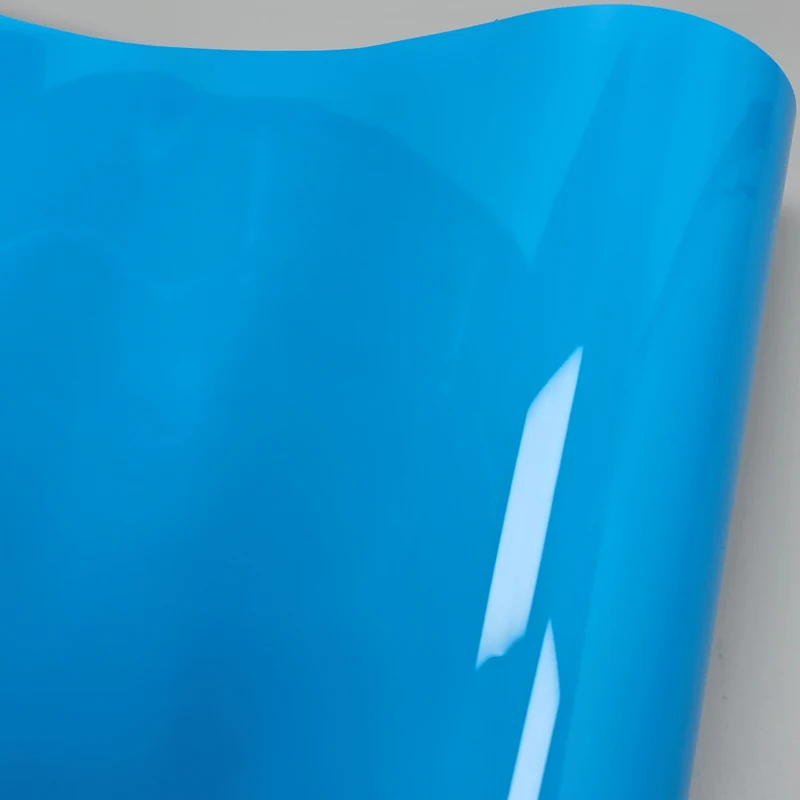 Глянцевая синяя клейкая виниловая пленка для мороженого автомобильные наклейки