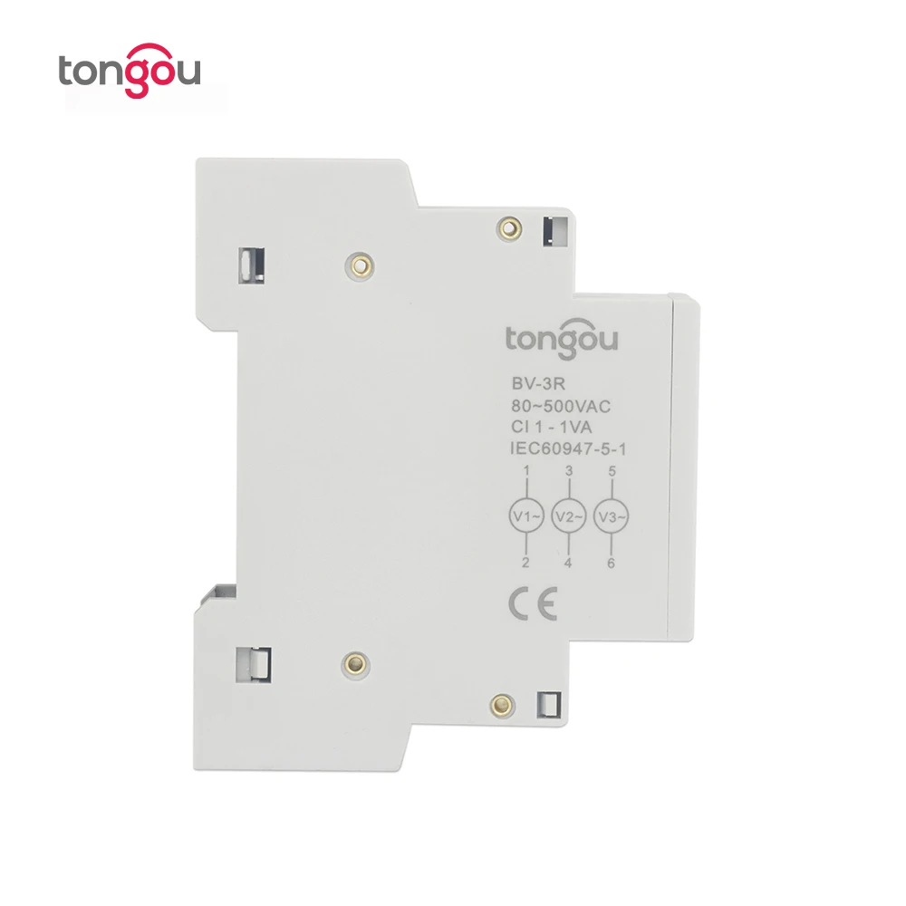 3-фазный вольтметр TONGOU на Din-рейку 80-500 В переменного тока |