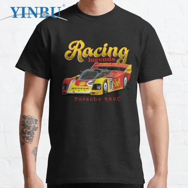

Гоночные легенды 962C le mans 80s Ретро стиль модные футболки Высокое качество бренд YINBU графическая Футболка мужская короткая футболка