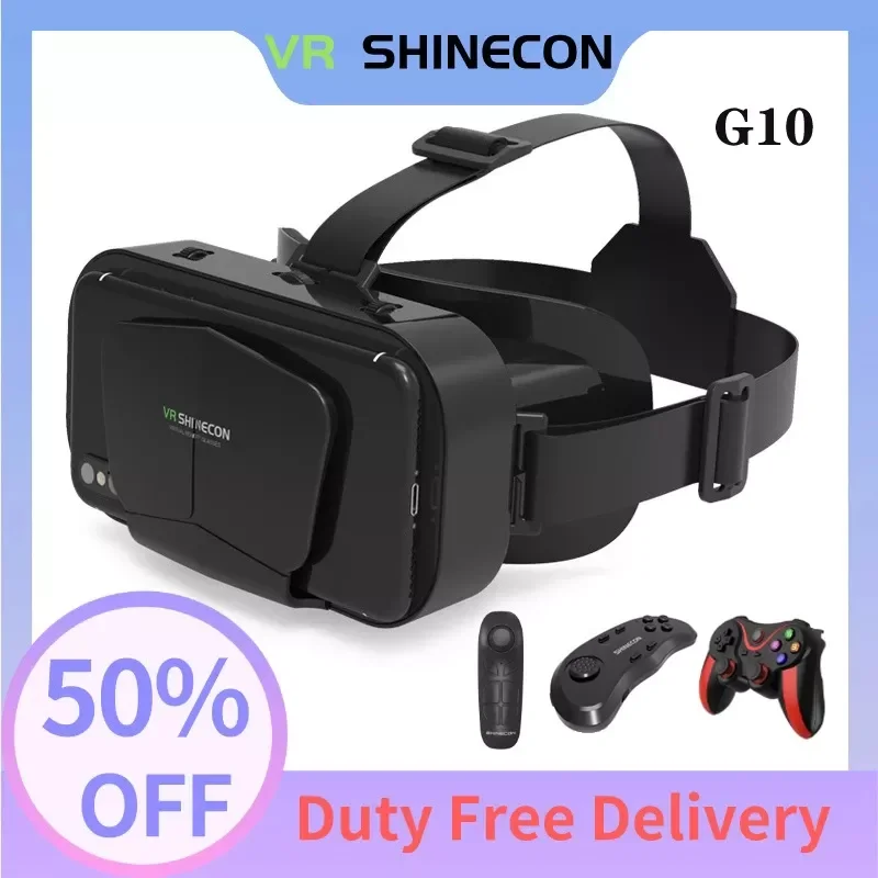 

NEW2023 Virtual Reality 3D VR Headset Smart Glasses Helmet for Smartphones Cell Phone Mobile 7 Inches Lenses Binoculars with Con