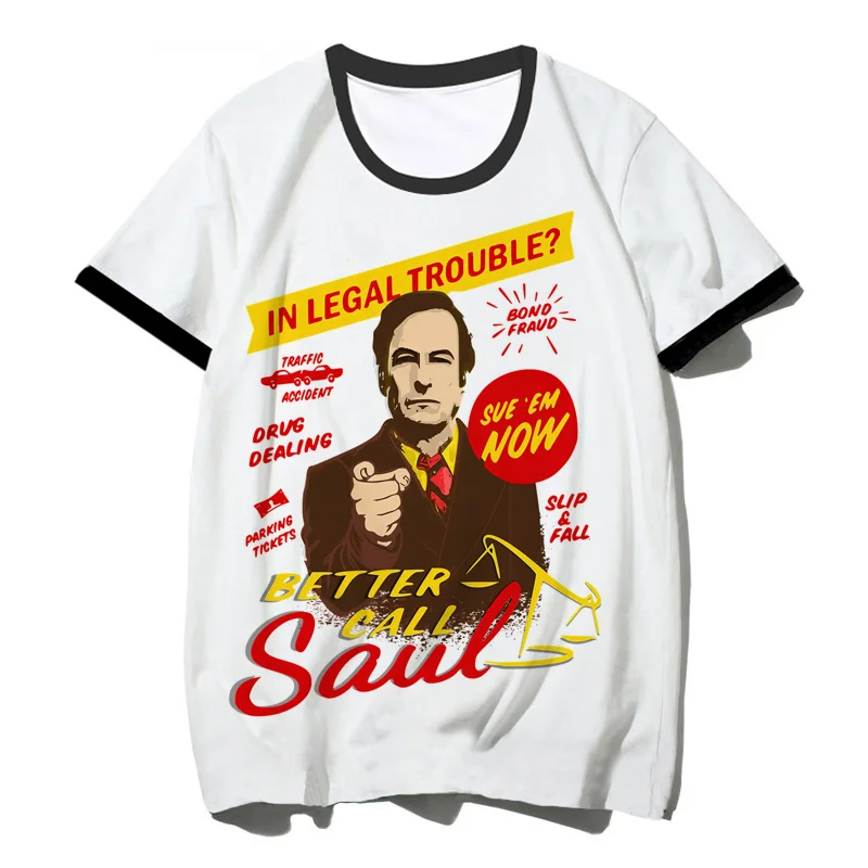 

Футболка better call saul, Мужская одежда, белая футболка аниме 2022, одежда, футболка y2k аниме
