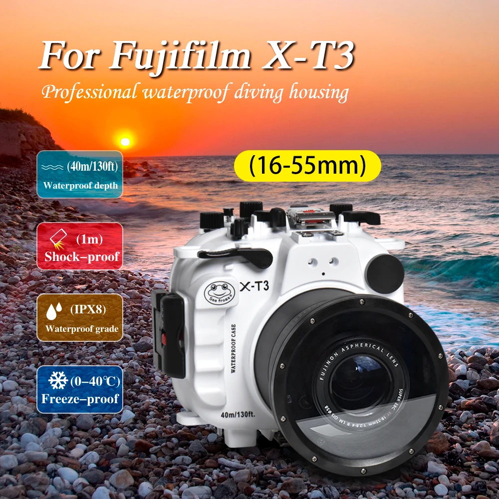 

Seafrogs Wholesale Newest 40M Underwater Diving Case Waterproof Camera Housing For Fujifilm X-T3
