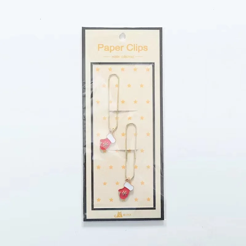 

Золотой набор бумажных зажимов Санта Клаус