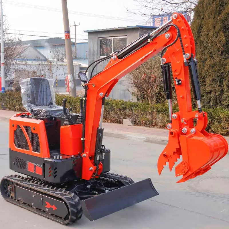 New Bagger 1.7 Ton Mini Excavator Crusher Small 17000 KG Crawler Digger Infront Micro Escavatora With Breaking Hammer