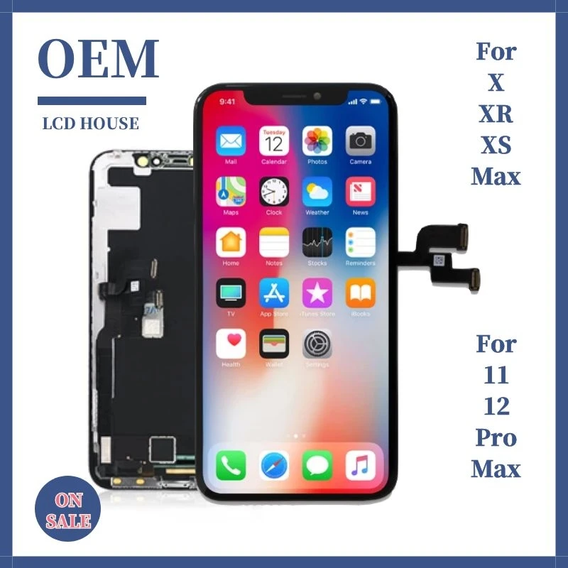 

2022 OEM ЖК-дисплей OLED для iPhone 11 12 Pro Max, сменный сенсорный дигитайзер в сборе для iPhone X XR XS Max, ЖК-экран