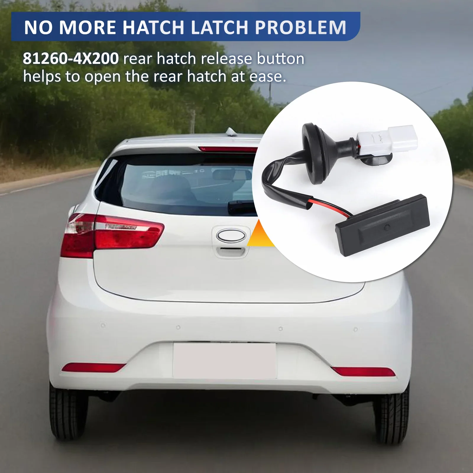 81260-B4000 81260-4X200 Black ABS CaseTrunk Lid Lock Release Switch for Hyundai I10 2013-2021