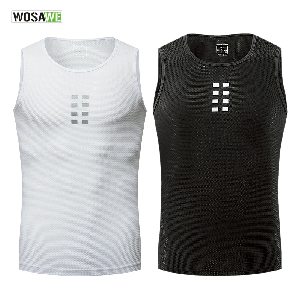 

Майка Wosawe Мужская Светоотражающая, базовый слой, сетчатый жилет, нижнее белье, одежда на лето