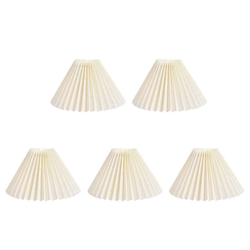

5X Pleats Lampshade Table Lamp Standing Lamps Japanese Style Pleated Lampshade Creative Desk Lamp Shade Bedroom Lamps -B