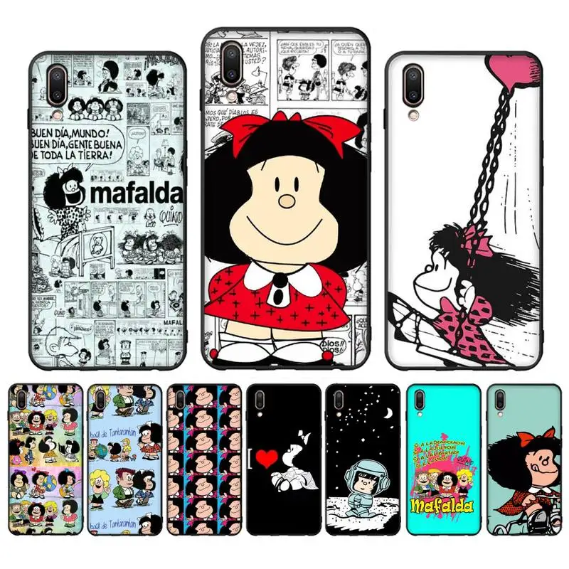 

Mafalda Phone Case Case For Oppo Reno Realme C3 6Pro Cover For vivo Y91C Y17 Y19
