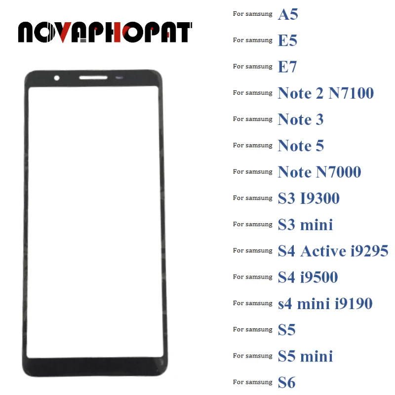 Сенсорный ЖК-экран для Samsung Galaxy A5 E5 E7 Note 2 3 5 S3 S4 S5 Mini Active S6 N7100 N7000 дигитайзер стеклянный объектив