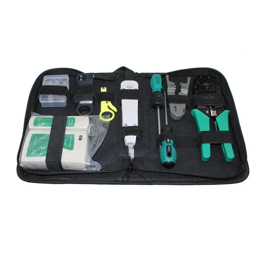 11-в-1 Портативный Набор Инструментов Для Ремонта Сети LAN RJ45 RJ11 RJ12 CAT5 CAT5e Кабельный