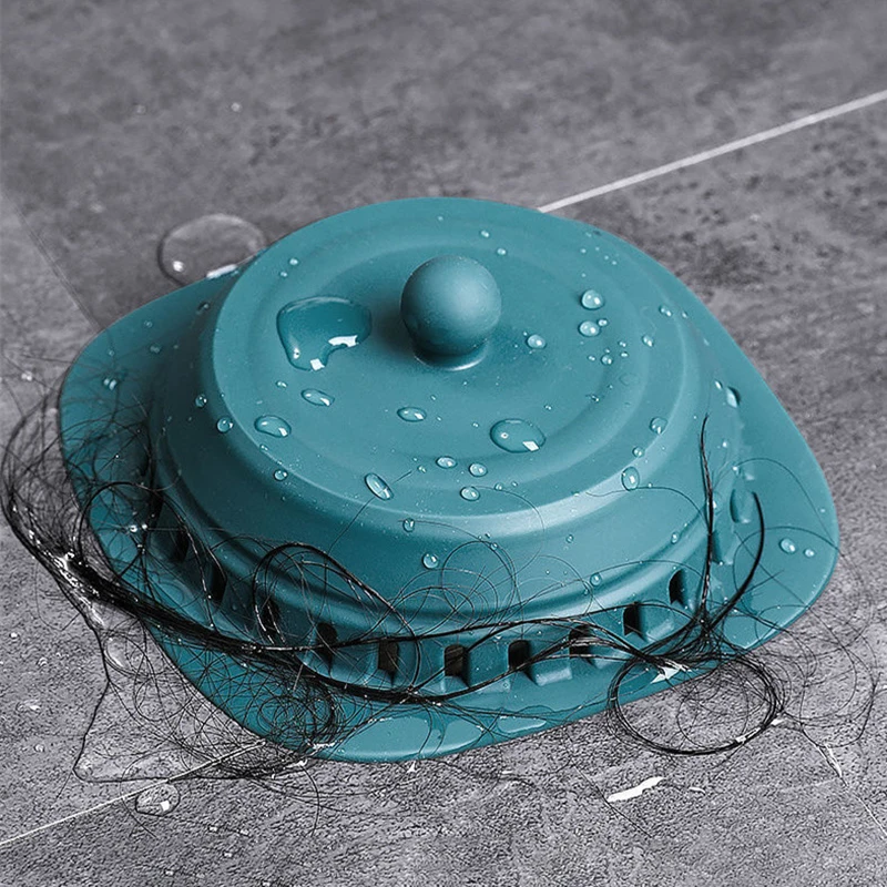 

Sink Filter Shower Drain Hair Catcher Unclog Bath Hairs Silica Gel Shower Filter for Hair Loss Sink Mesh Bathroom Accessories