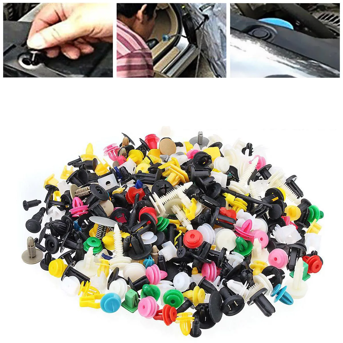 

100 Mixed Car Screws Buckles Auto Bumper Door Fender Trim Fastener Screw Car Panel Rivet Retainer Plastic Clips Inteior Parts