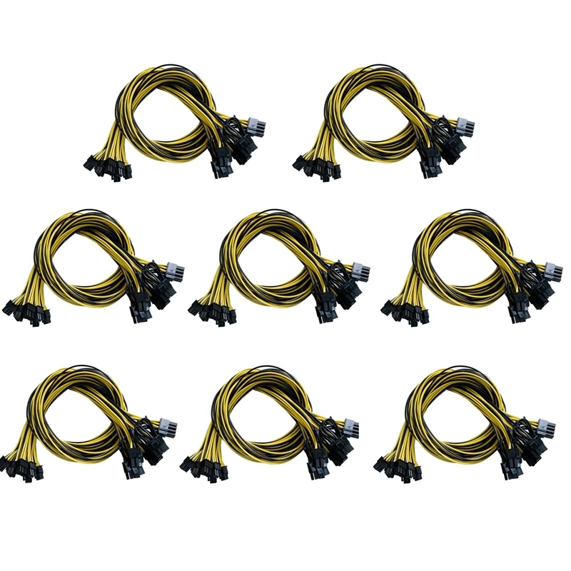 

Pcie 6Pin до 8Pin(6 + 2) папа-папа PCI-E кабель питания для блока питания GPU адаптер для майнинга