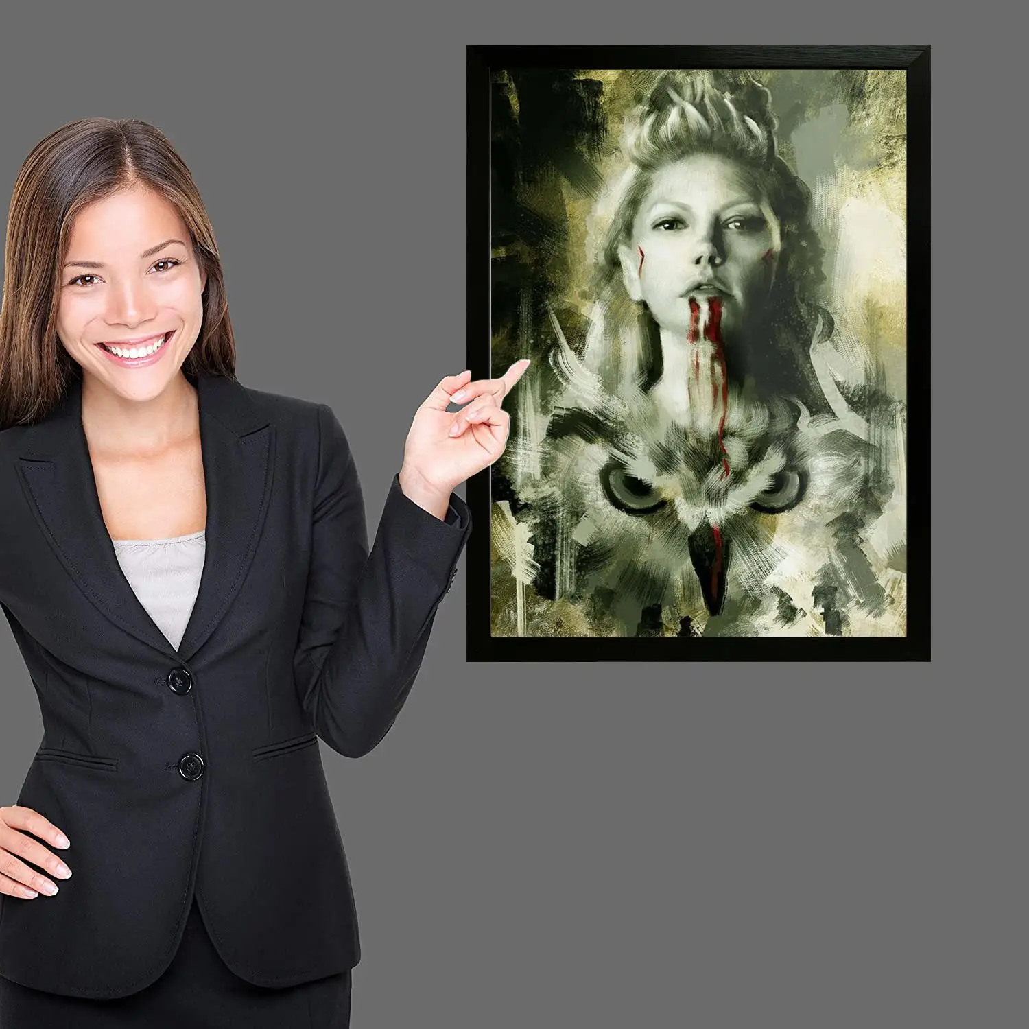 Холст с изображением lagertha настенное искусство печать современная семья декор