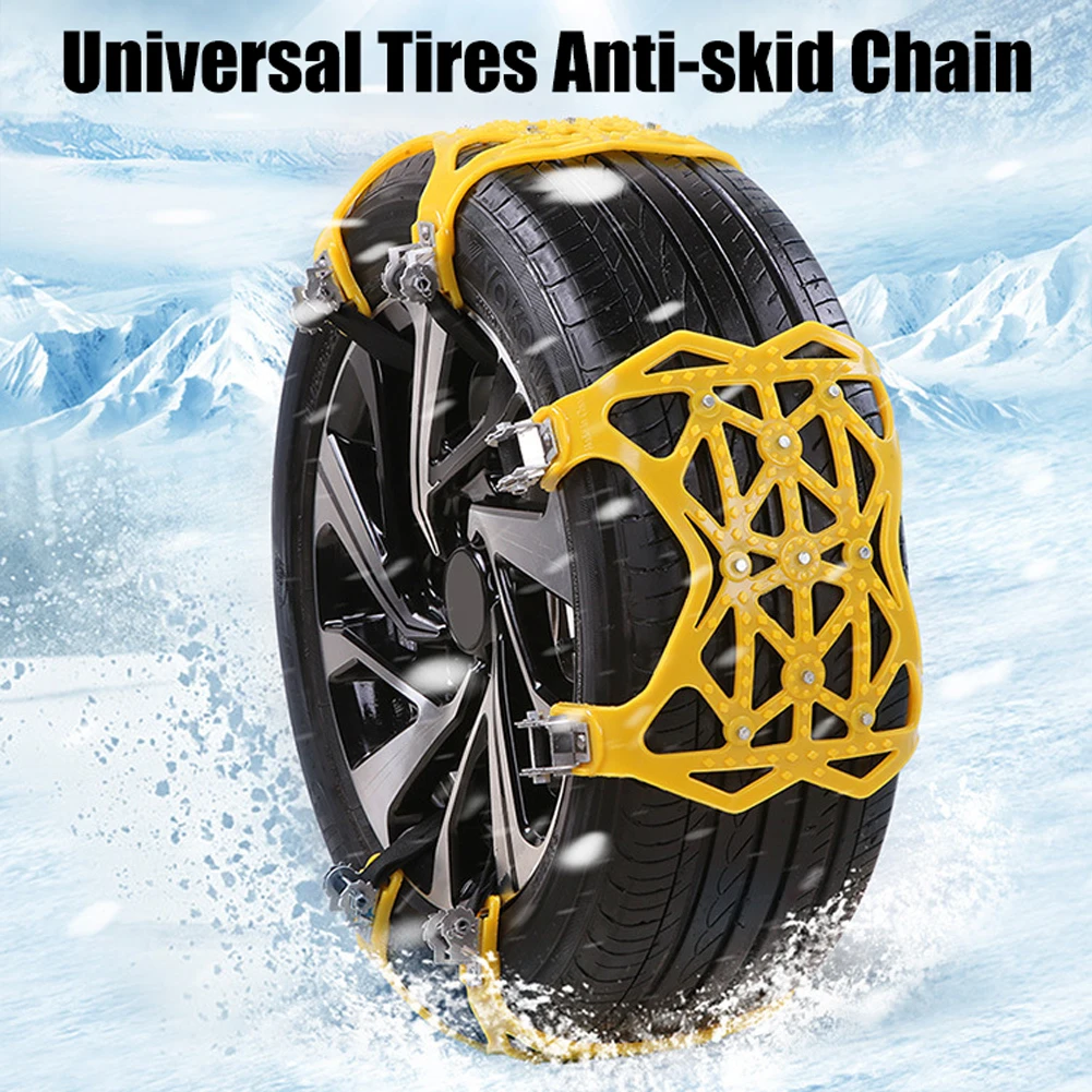 

New Upgrade Car Snow Tire Anti-skid Chains TPU Beef Tendon Wheel Chain Thickened Antiskid Chain For Most Cars SUV Truck off-road