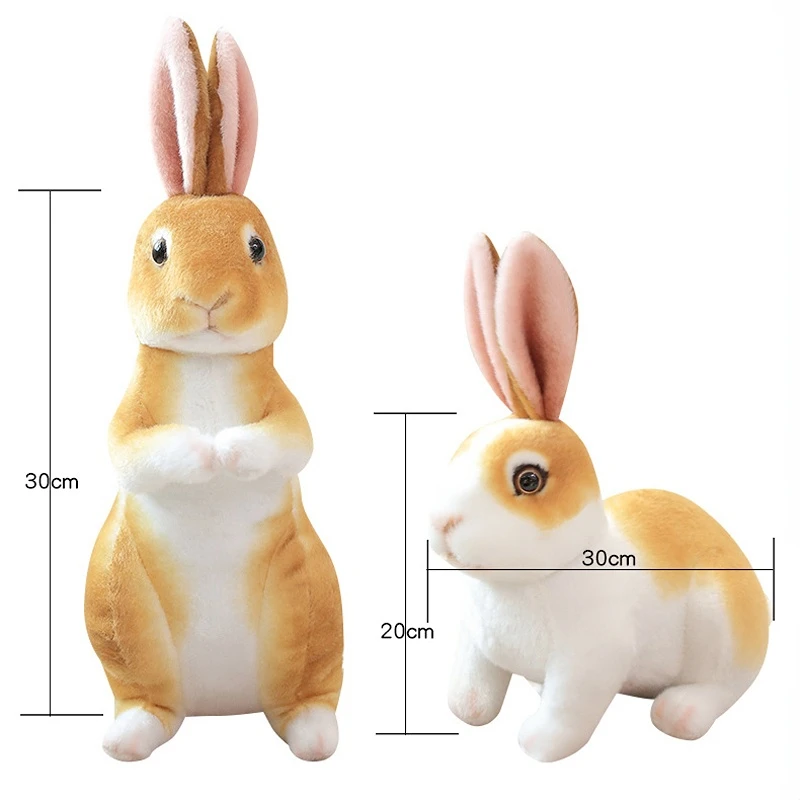 Simulation Rabbit Plush Dolls Cute Pet Bunny Stuffed Toys Easter Plush Bunny for Kids Gift Easter Decoration Figures images - 6
