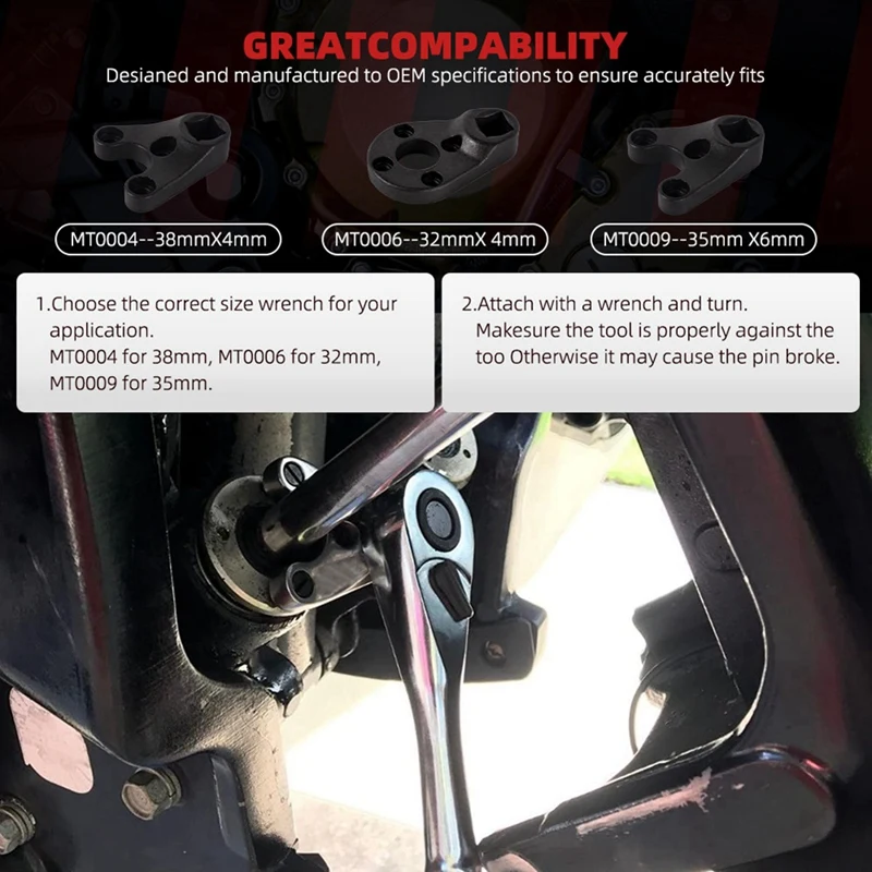 MT0004 MT0006 MT0009 Outboard Trim Tilt Pin Wrench Tools Set Fit For Yamaha Suzuki All Seastar Hydraulic End Caps
