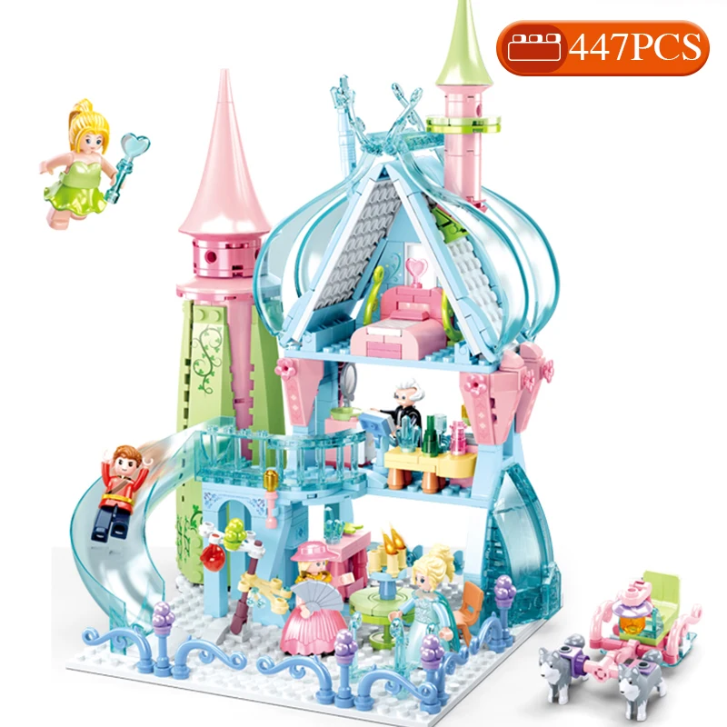 

Ideas Snow Fairy Tale Castle Model Building Blocks Friends MOC Dream Princess House Bricks Assembly Toys Birthday Gift for Girls
