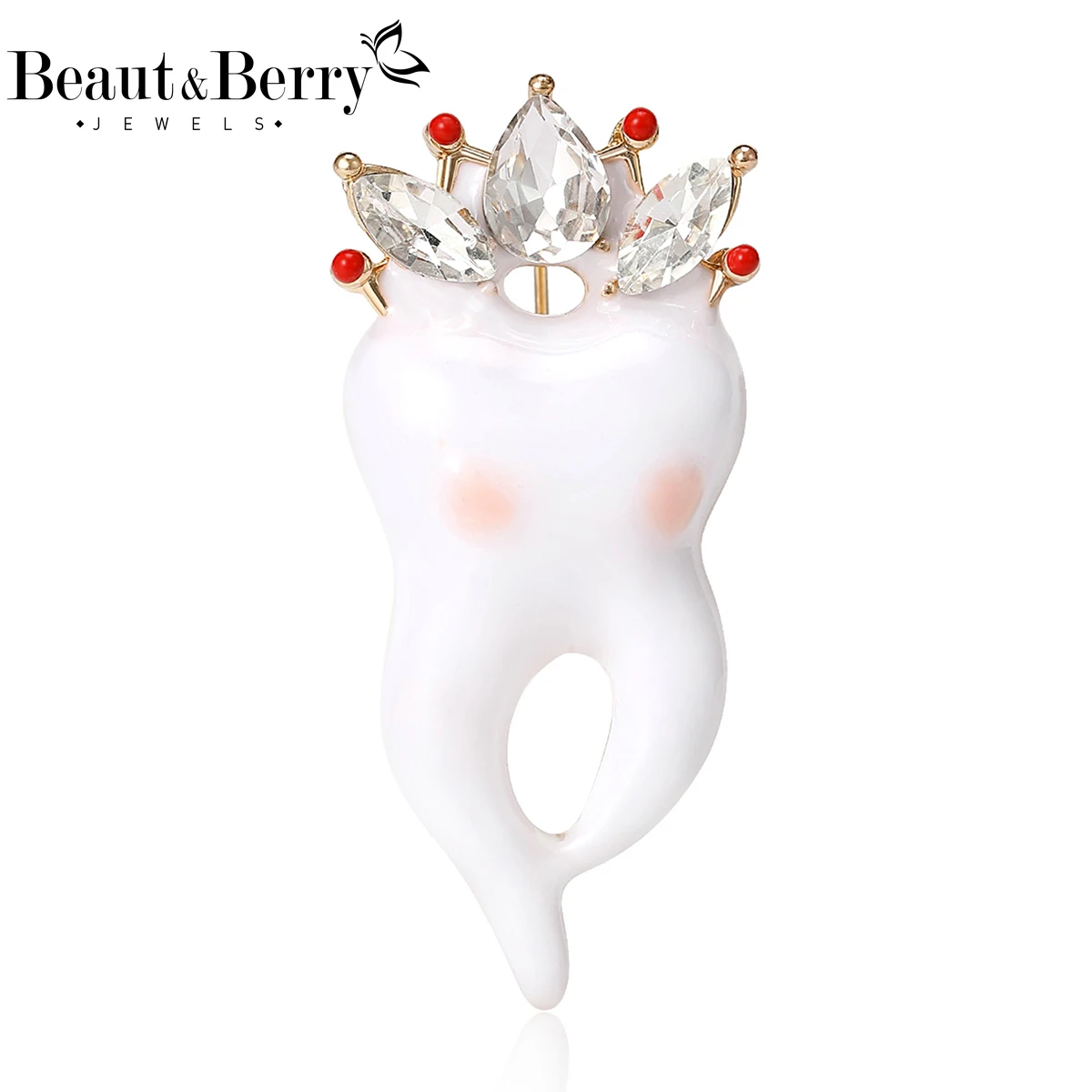 Фото Модные эмалевые броши Beaut&Berry в виде зубов для женщин и мужчин, медицинские значки, повседневные украшения для вечеринок, аксессуары, подарки, декор №1