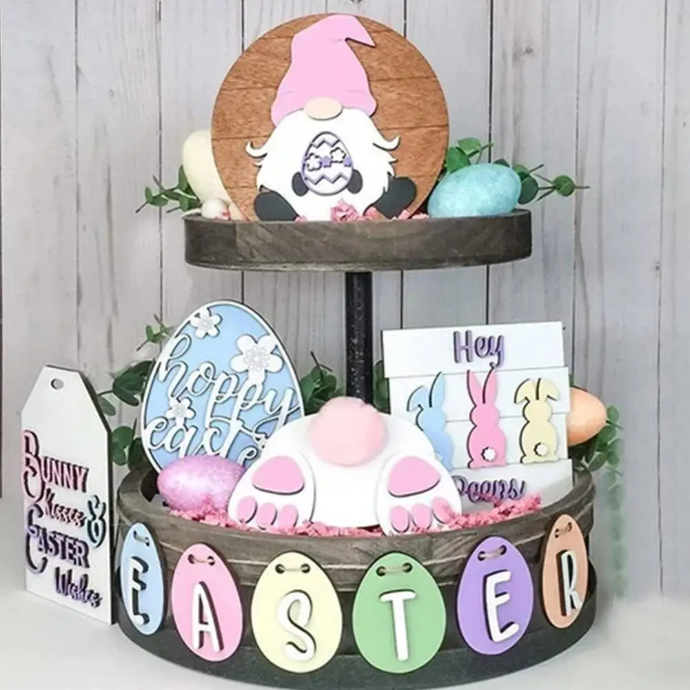 

Easter Tray Decor Easter Tiered Tray Ornaments Spring Tray Rustic Kits Comes Apart Tie Trays 2 Decoration Signs Tiered Tray E8h0