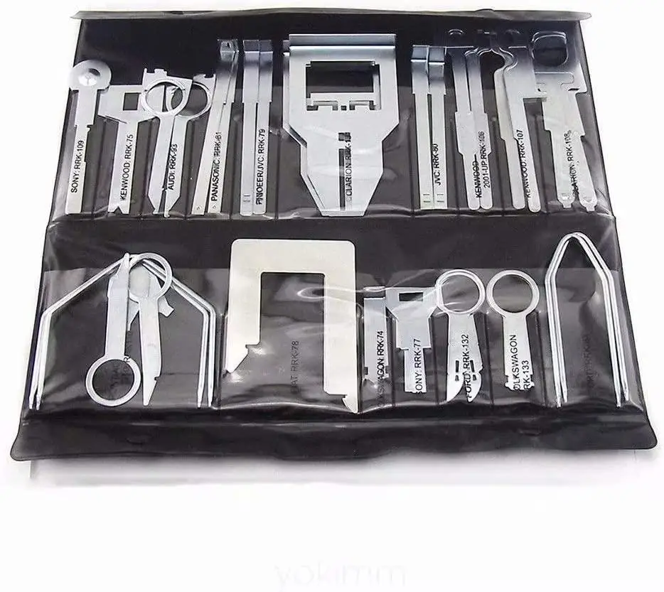 Radio Removal Repair Tool Kits With Sturdy Pouch Auto Door Panels Interior Disassembly Tool