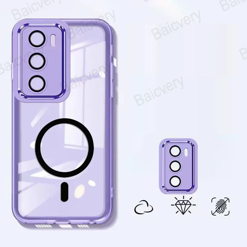 Мягкий силиконовый защитный объектив для камеры OPPO Reno12 Pro 5G ярких цветов с