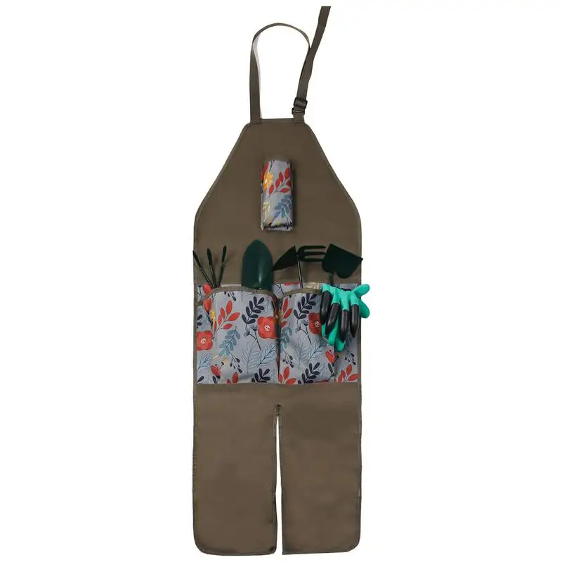 

Фартук для садовых работ, водонепроницаемый регулируемый органайзер для инструментов, фартук для садоводства, фартук с двойной фотостойко...