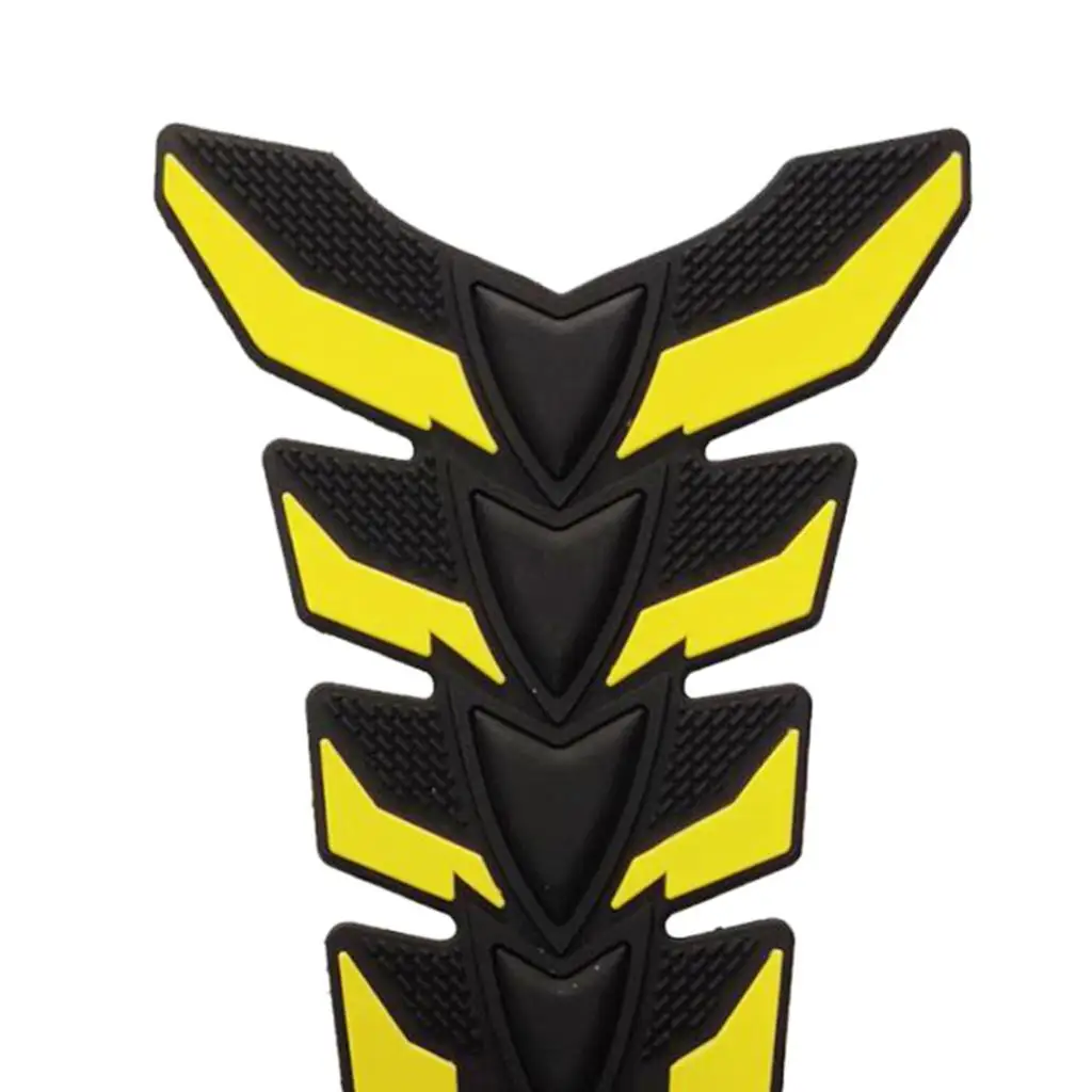 Модифицированная 3D резиновая рыбья кость желтая масляная бензобак защитная