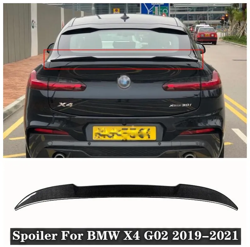 

Подходит для BMW X4 G02 2019 2020 2021 2022 Высокое качество ABS краска задний багажник губа спойлер разделитель крыло