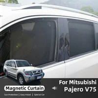 for mitsubishi pajero v75 magnetic sun shade for car side window uv rays protection and automotive sunshade