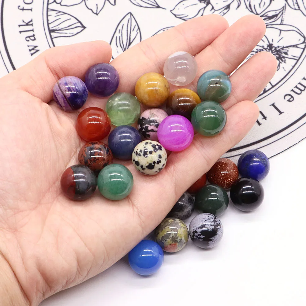 

Wholesale 16mm Mini Round Crystal Ball Lots Set Natural Pocket Stones Reiki Healing Quartz Globe Chakra Sphere Beads Specimen