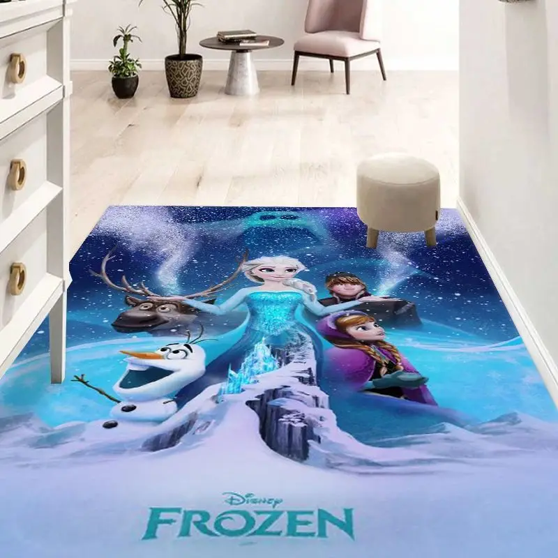 

rozen Girls Room Mat Kids Playmat Cartoon Anna Elsa Mat Cute Kitchen Rugs Bedroom Carpets Decorative Stair Mats Home Decor Craft