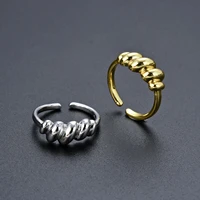 tulx trendy women jewelry french croissant adjustable ring for women girl braid twisted ring trendy party jewelry
